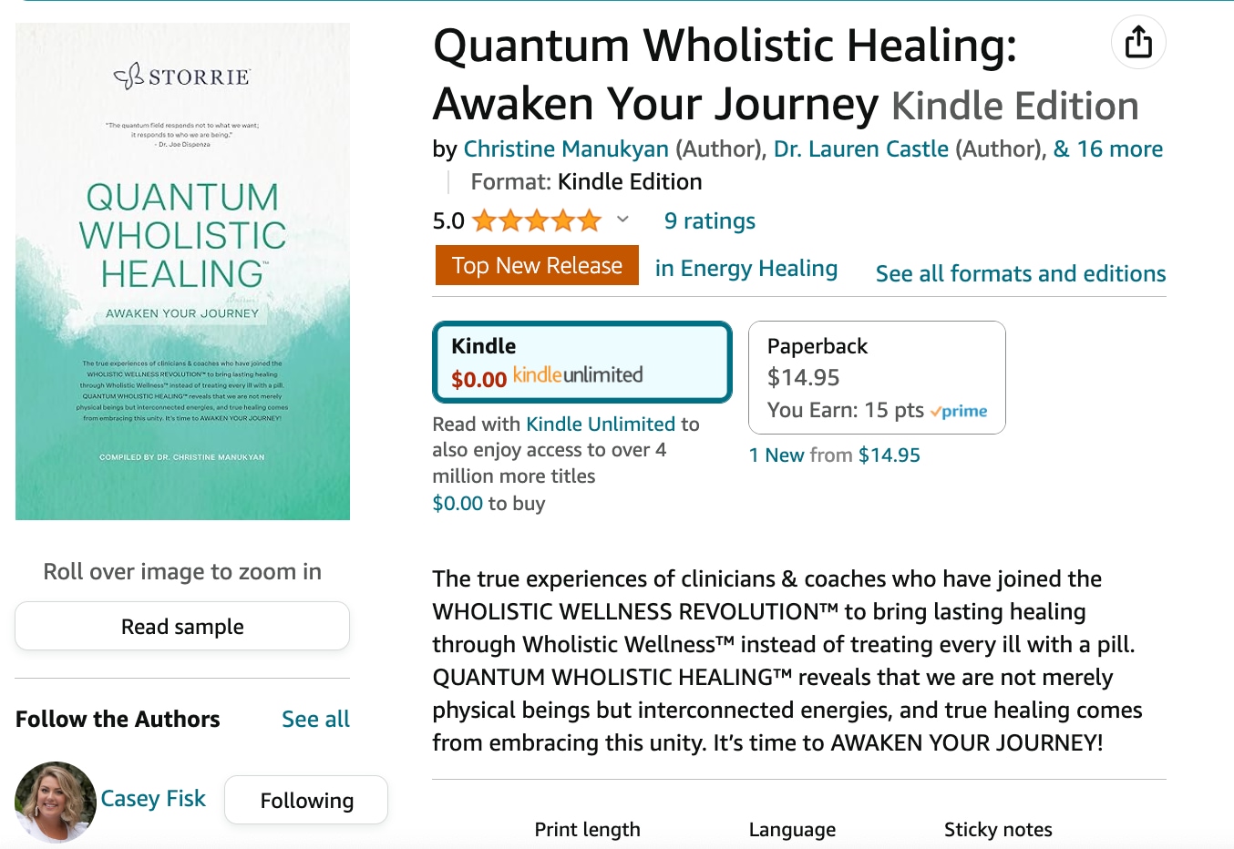 Christine Manukyan Quantum Wholistic Healing Awaken Your Journey Best Seller 1
